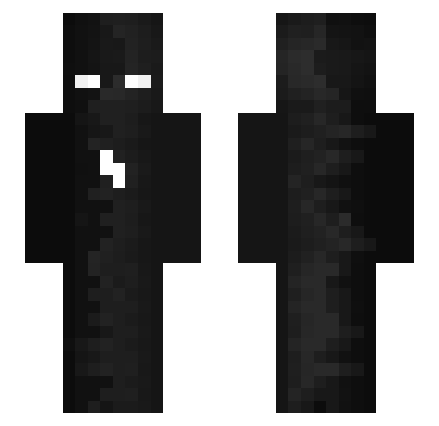 Aqryo Minecraft skin, front and back view