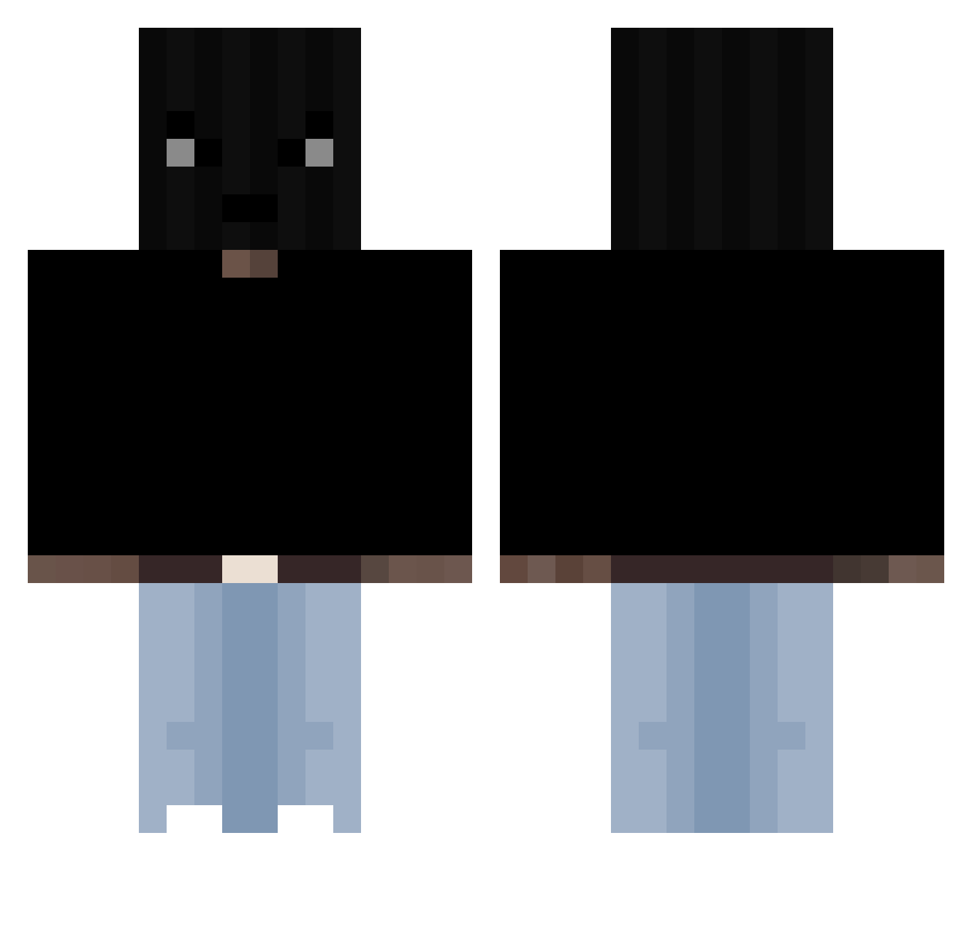 lovethehigh Minecraft skin, front and back view