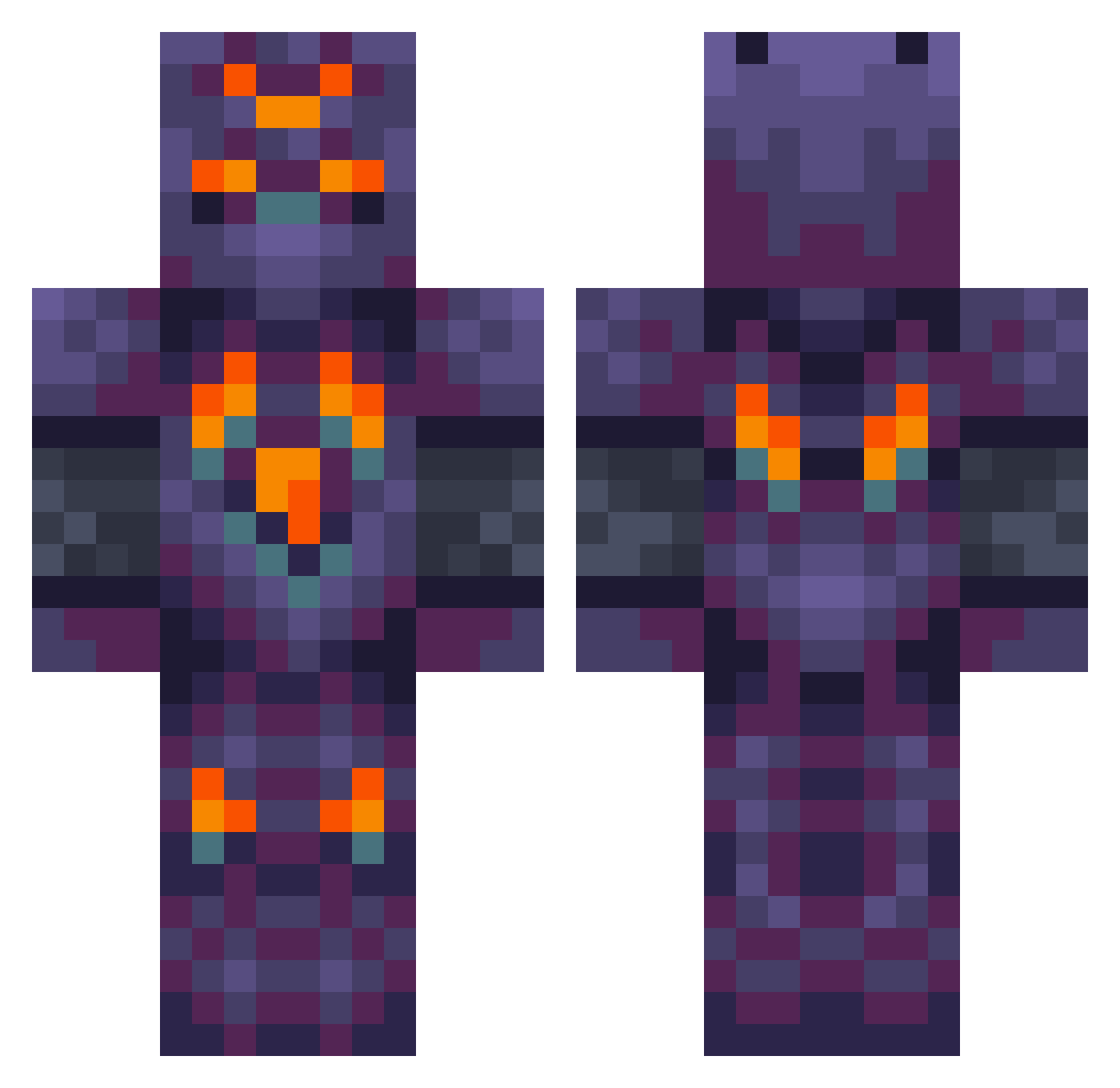 geryDERechte Minecraft skin, front and back view