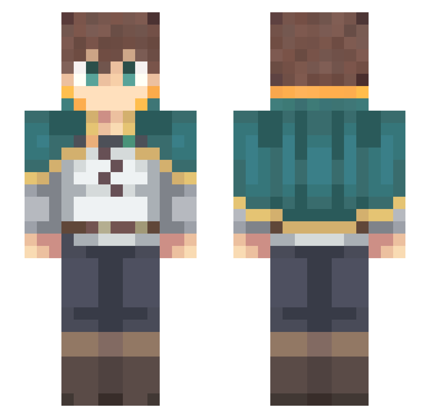 Voltonix_ Minecraft skin, front and back view