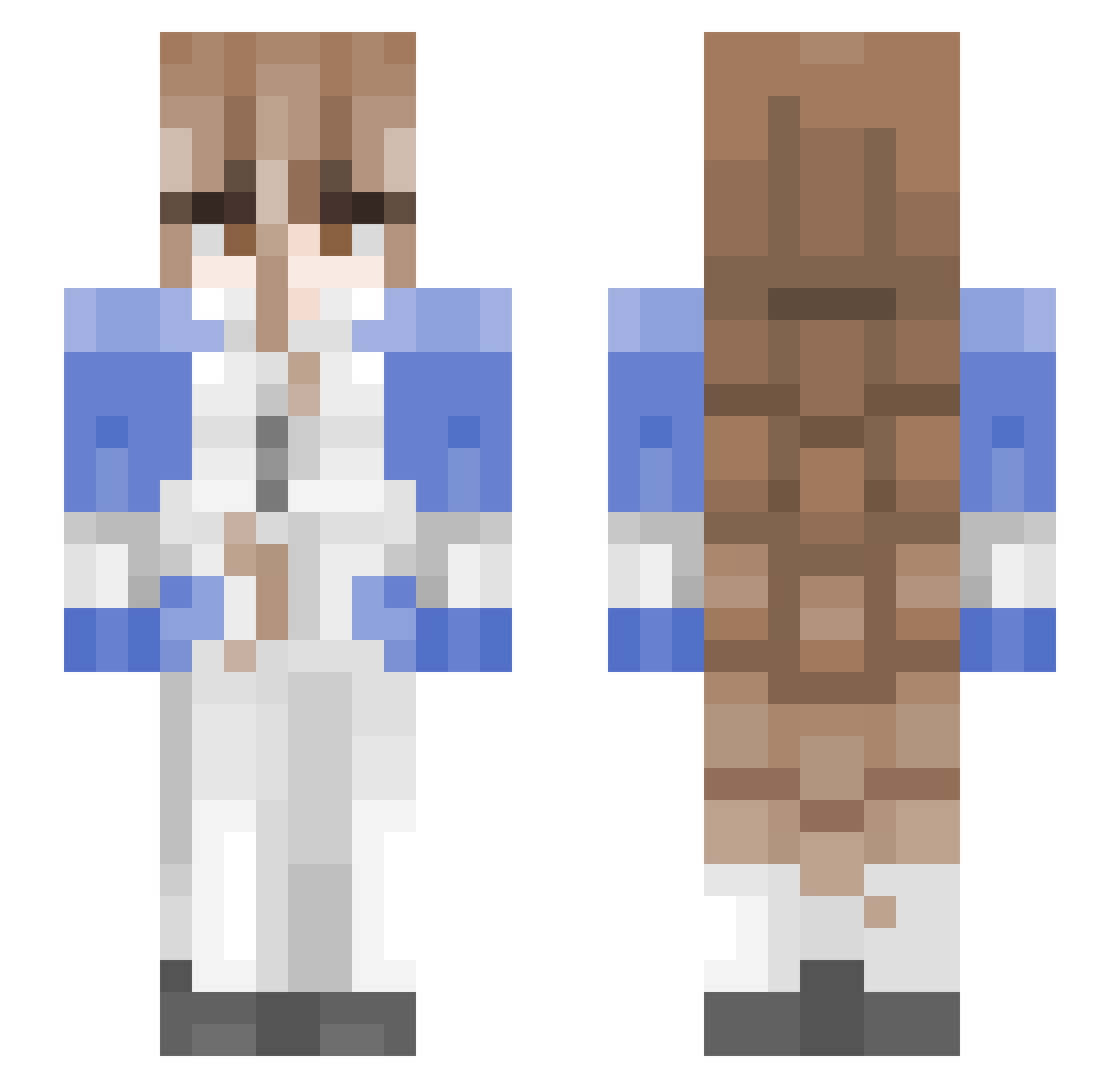 Raymyu Minecraft skin, front and back view