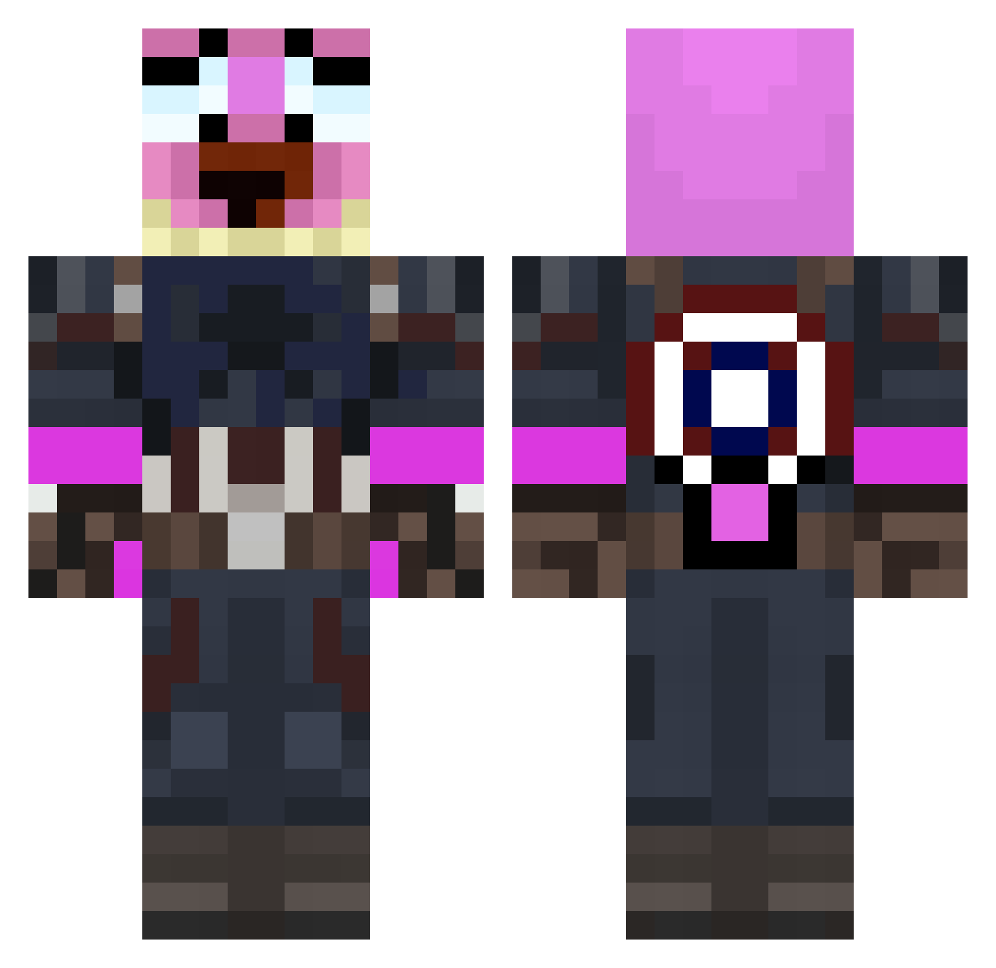Furkigl Minecraft skin, front and back view