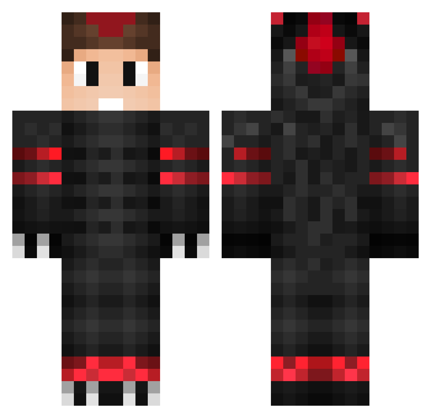 dejoo Minecraft skin, front and back view