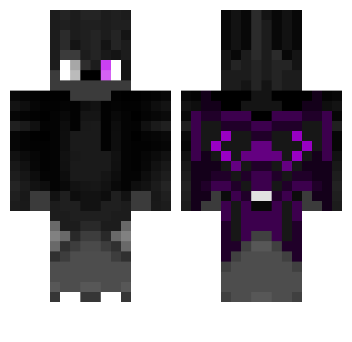 akshuthereal Minecraft skin, front and back view