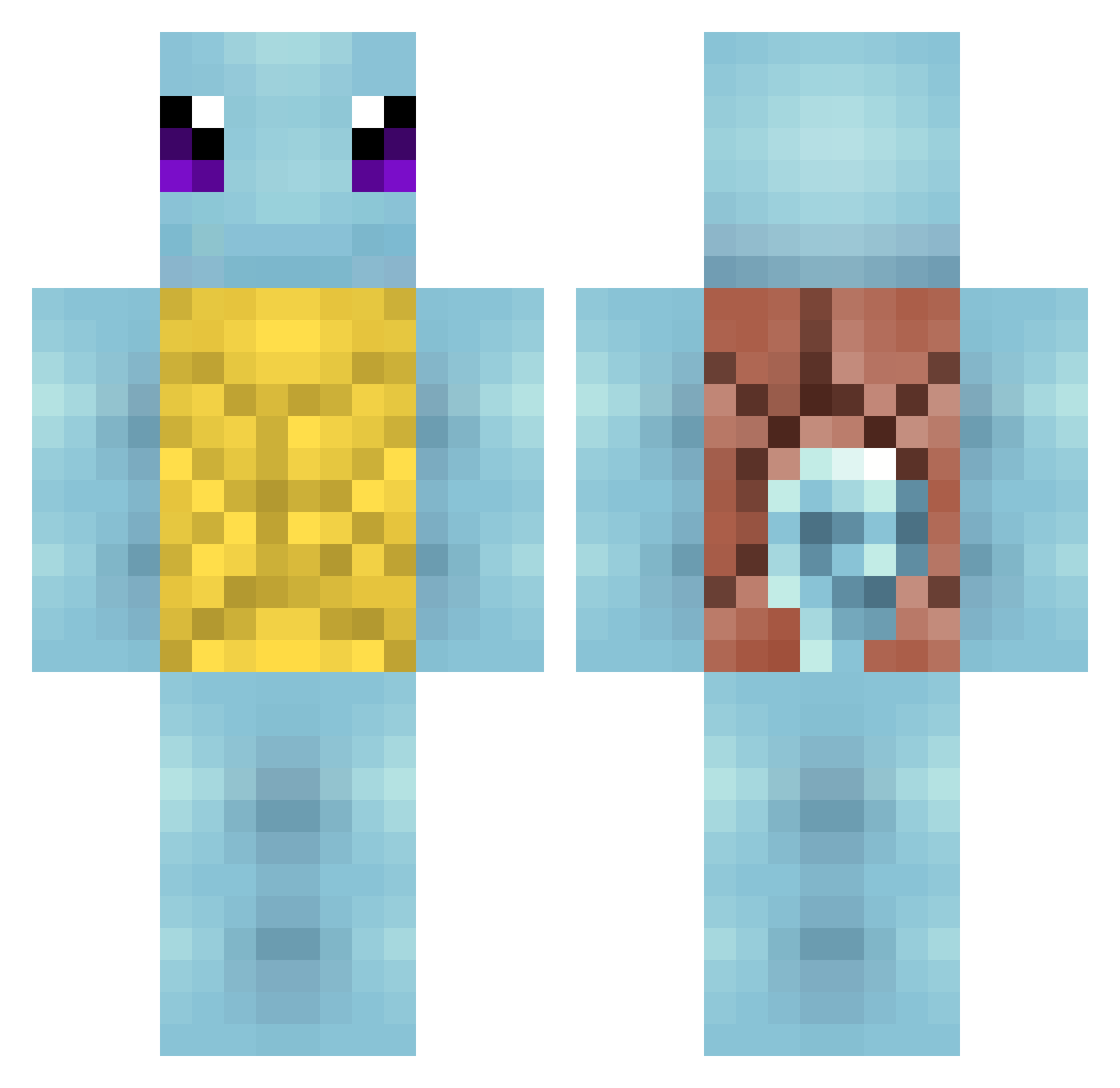 io05782 Minecraft skin, front and back view