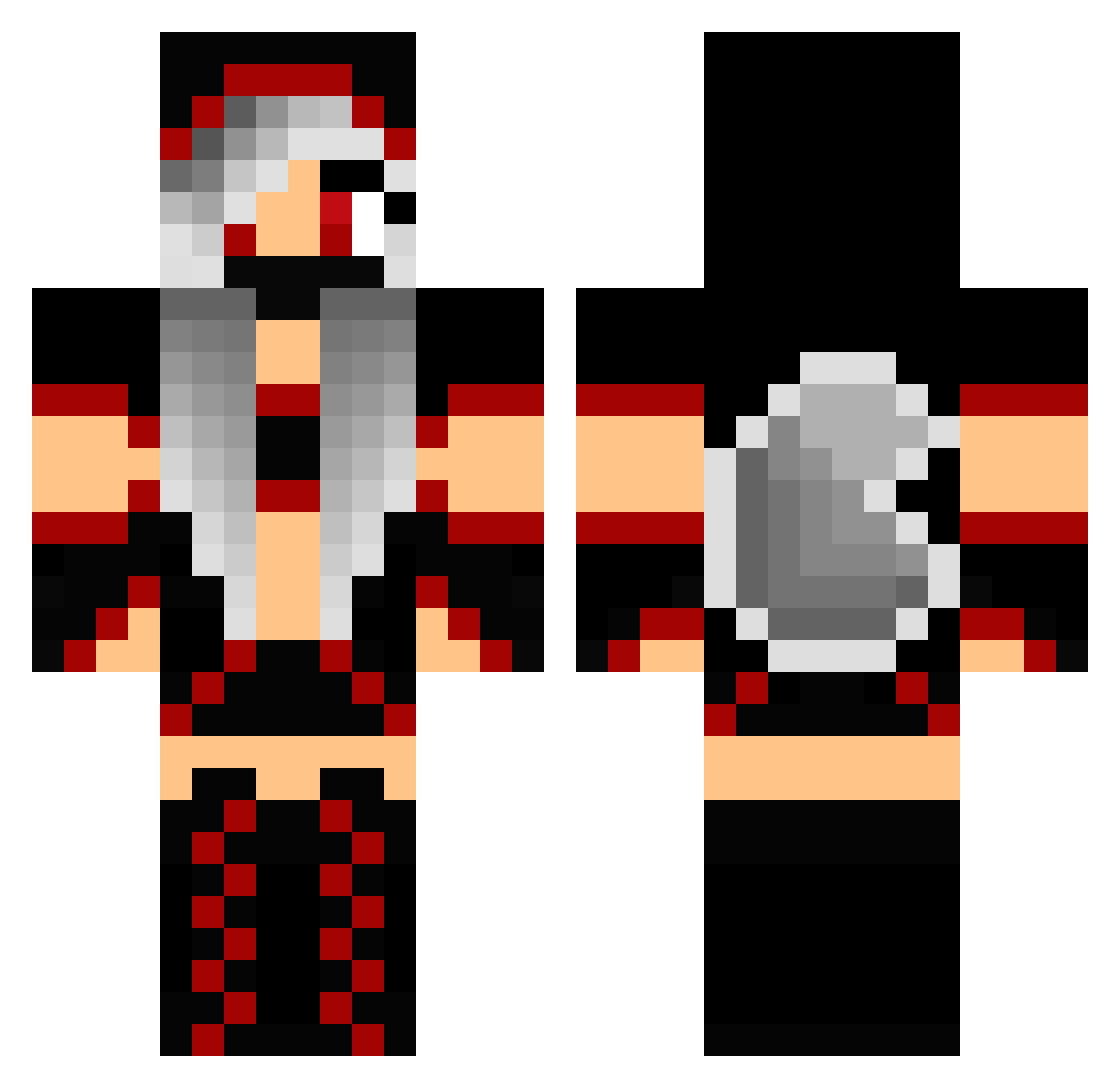 EeveeChow Minecraft skin, front and back view