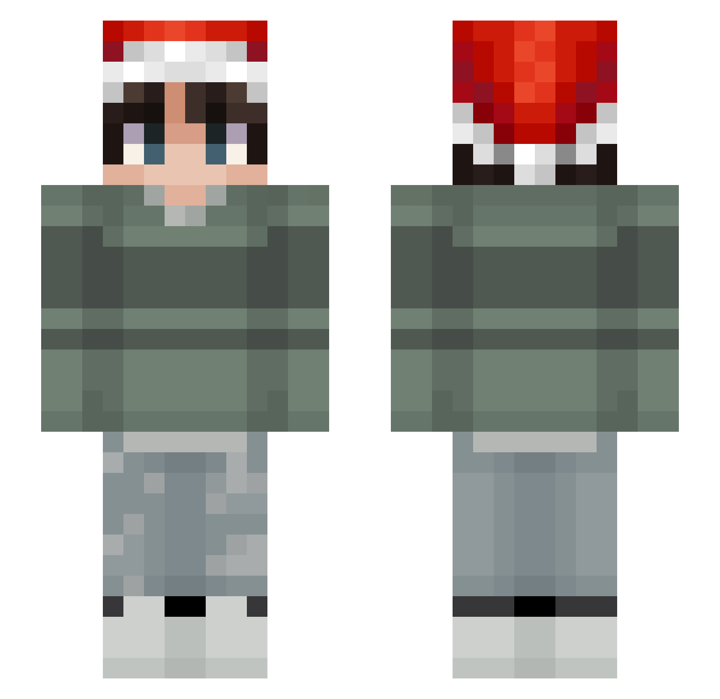 tt0b Minecraft skin, front and back view