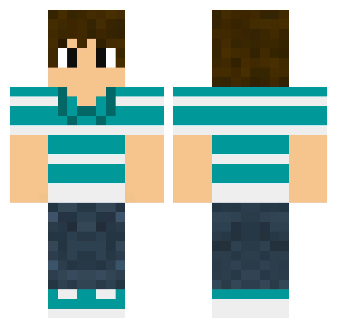 Ramnes Minecraft skin, front and back view