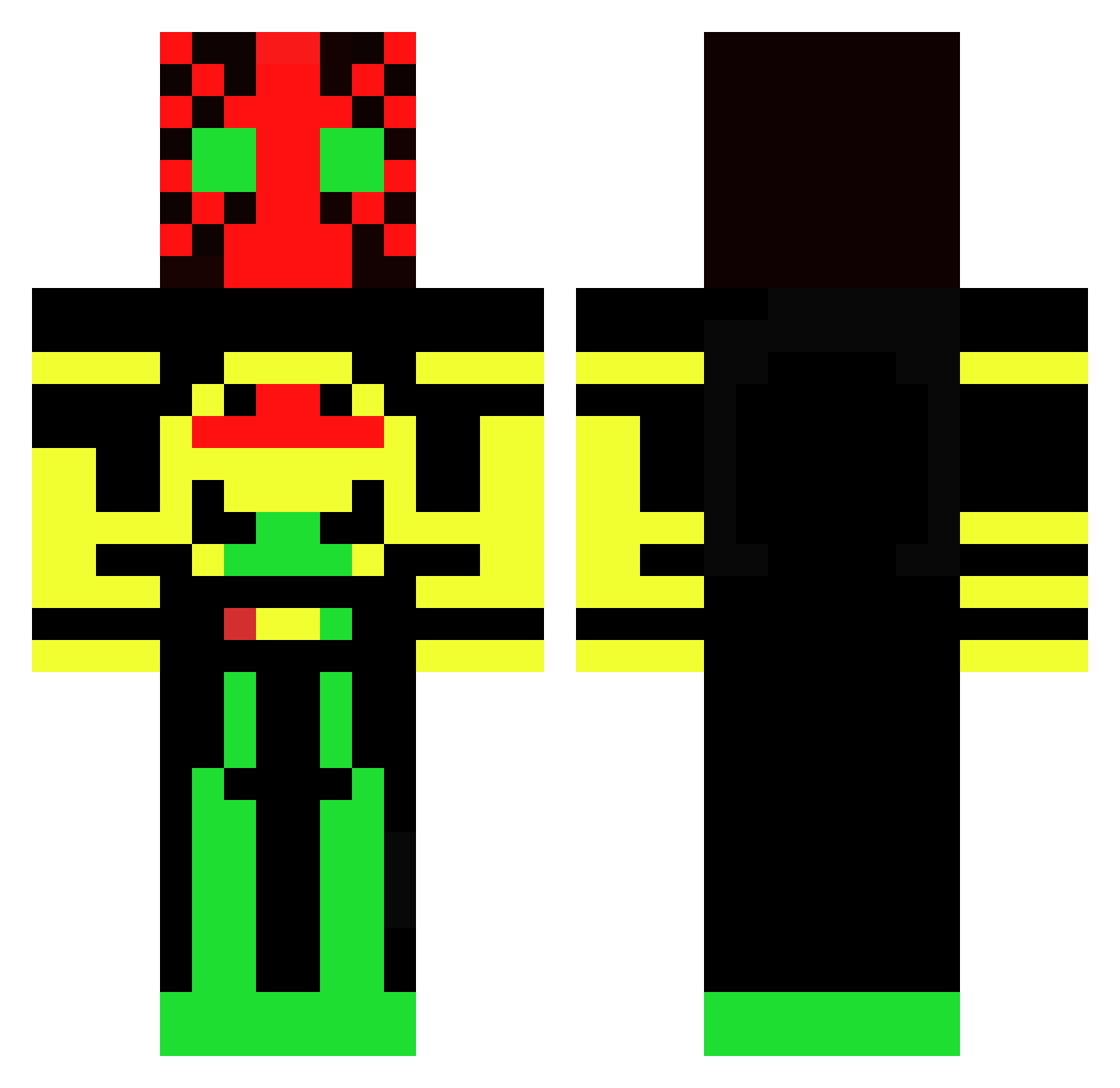 yukio0079 Minecraft skin, front and back view