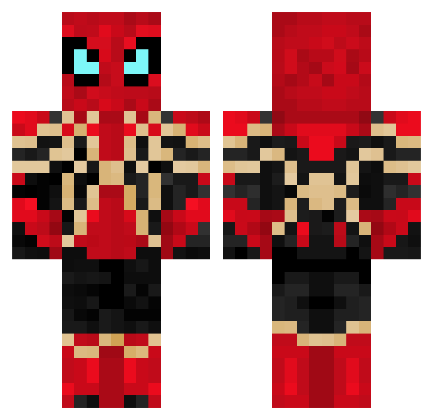 gubrazileiro Minecraft skin, front and back view