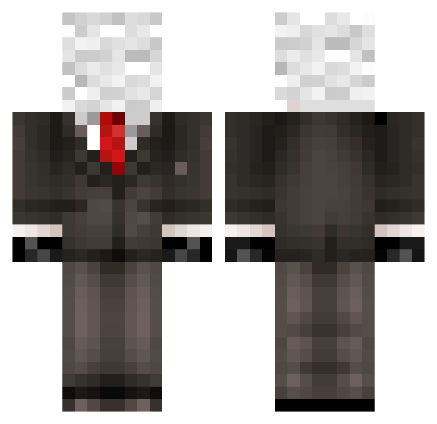 WoolCraft75 Minecraft skin, front and back view