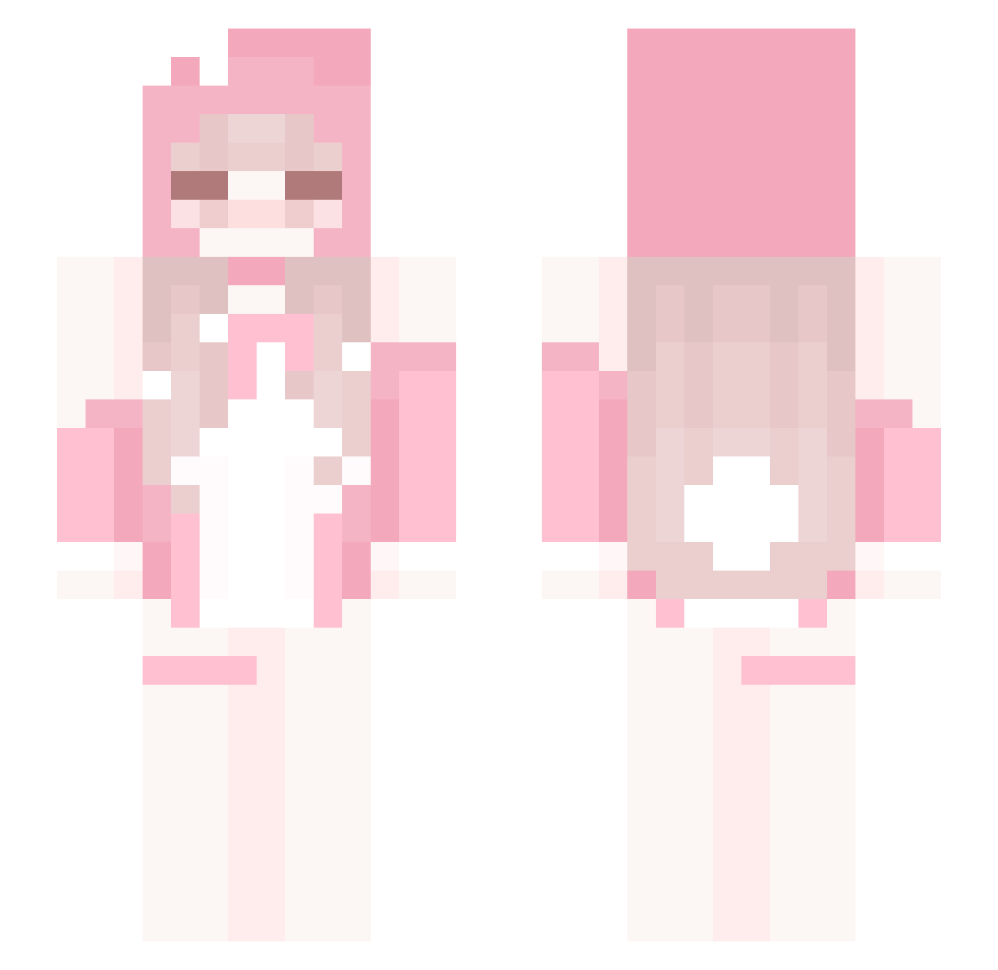 Anin0431 Minecraft skin, front and back view