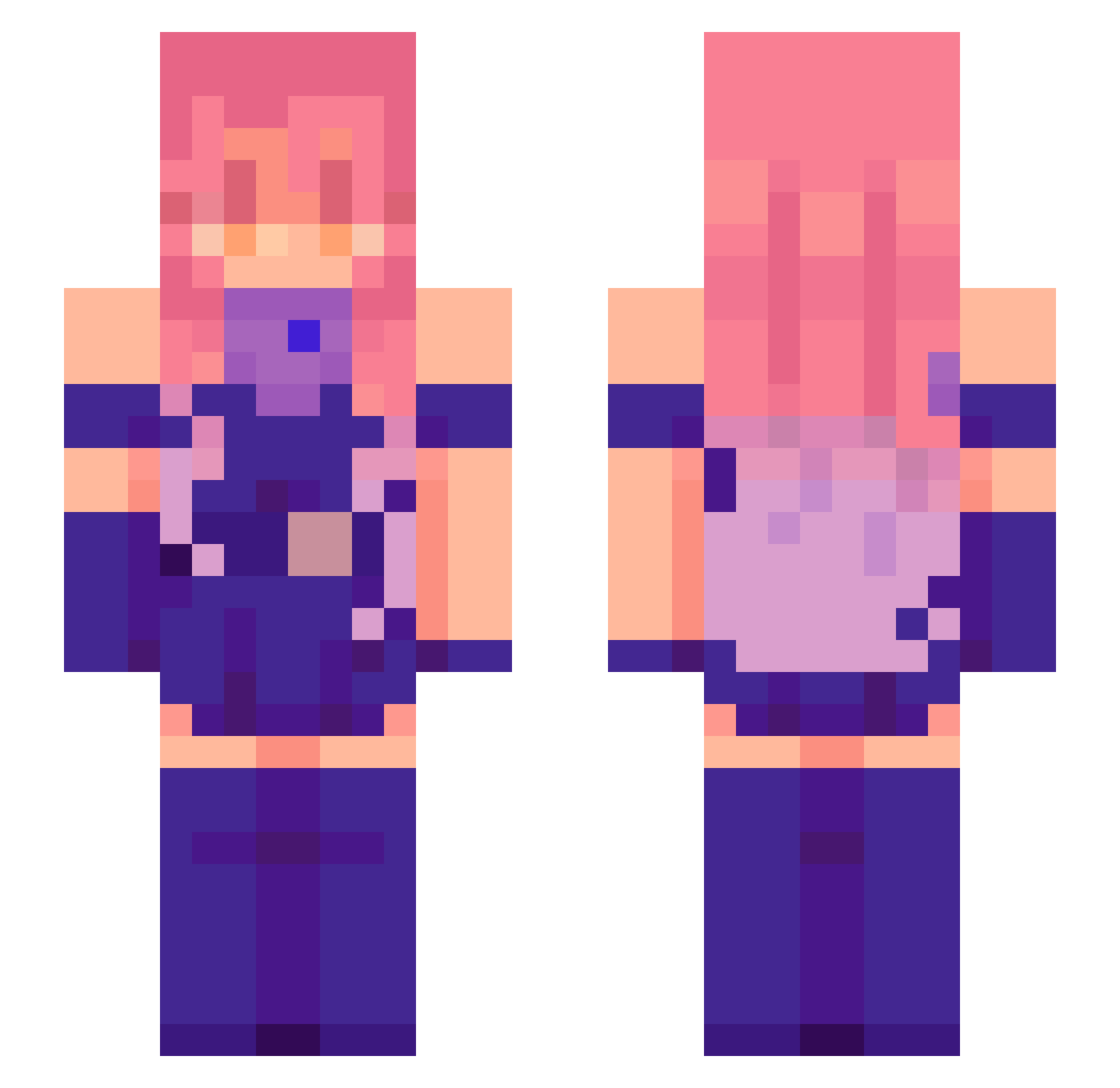 Snow_Pixie Minecraft skin, front and back view