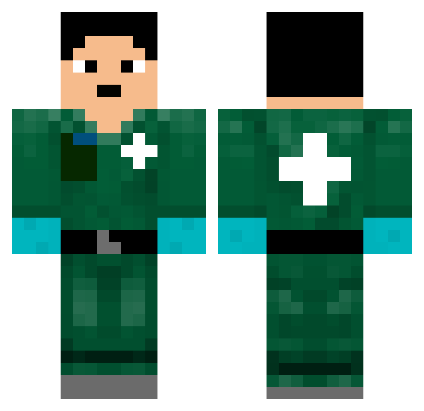 WiRR_ Minecraft skin, front and back view