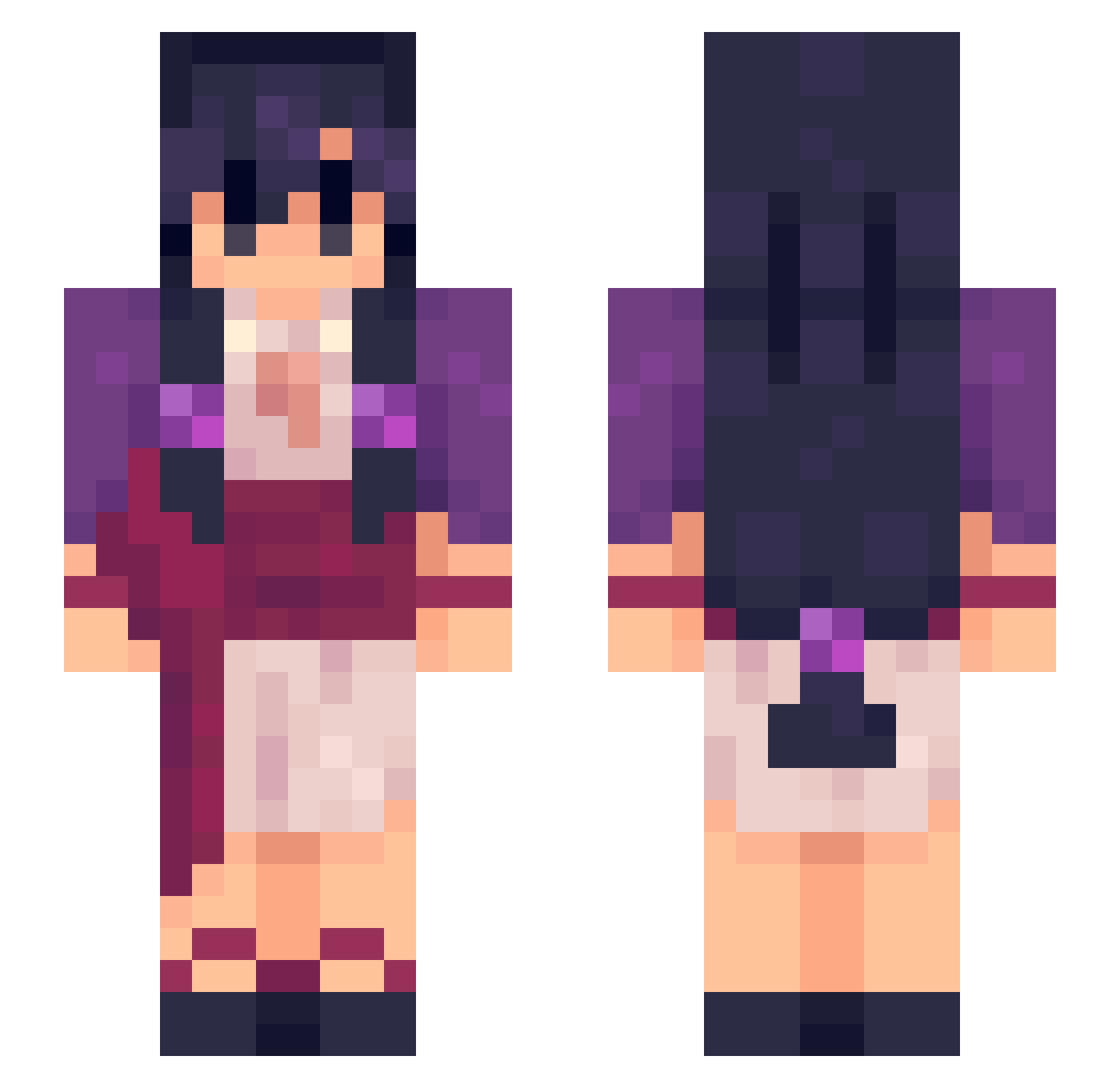 WarriorDobby457 Minecraft skin, front and back view