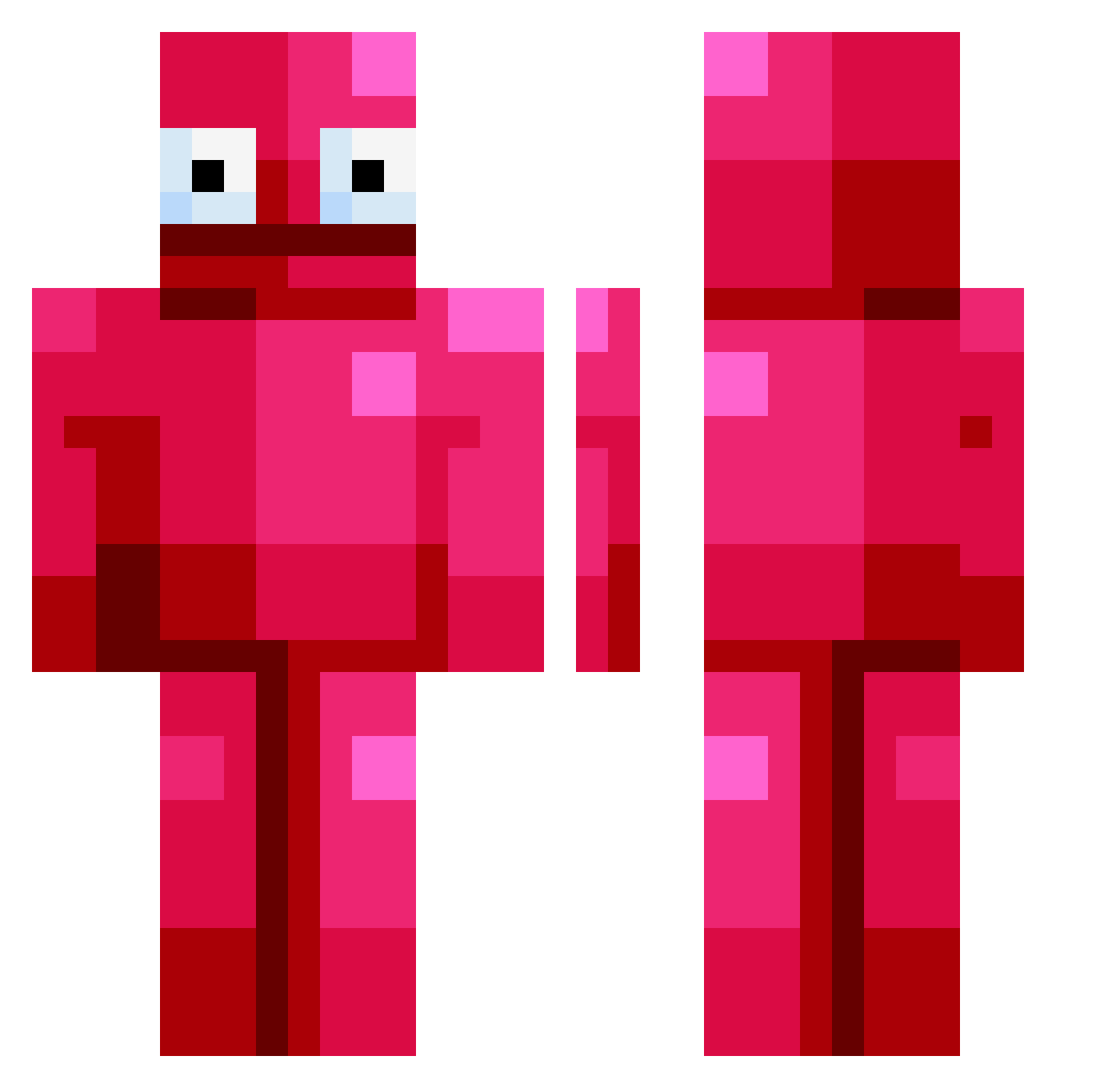 Cherdenko Minecraft skin, front and back view