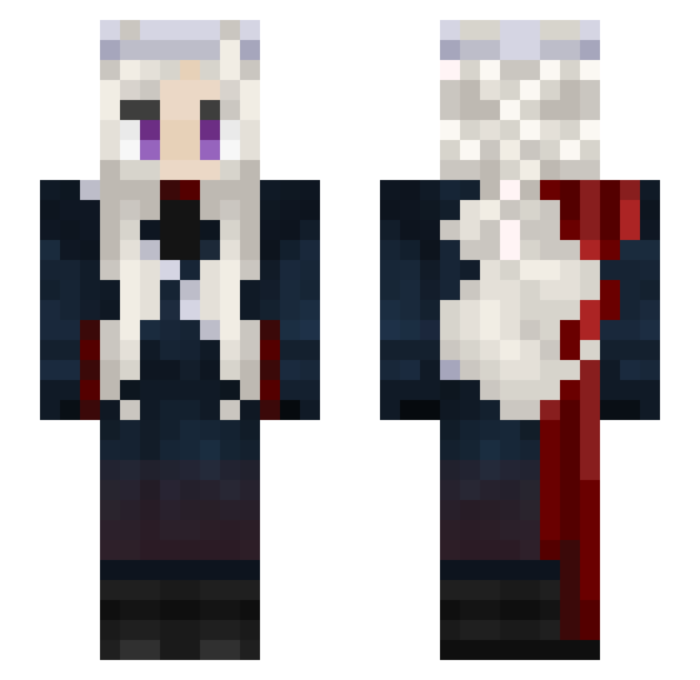 suhitorii Minecraft skin, front and back view
