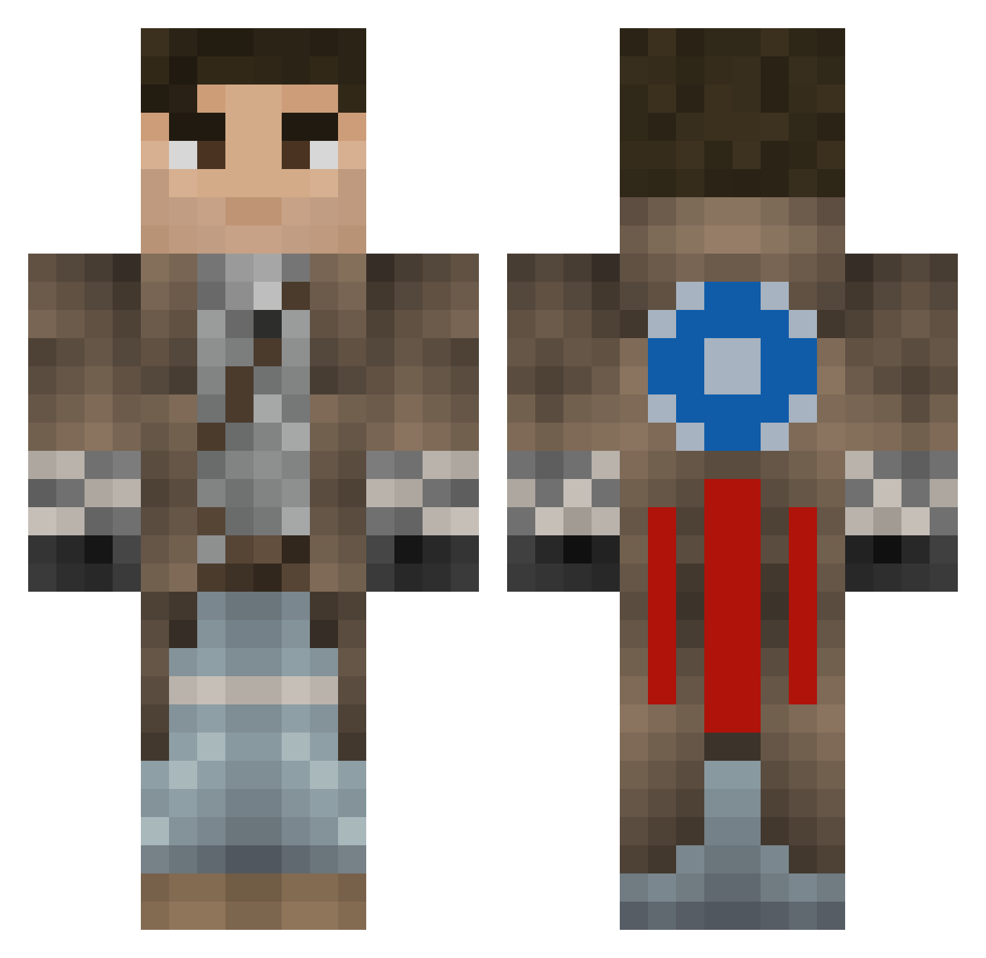 SalesManager Minecraft skin, front and back view