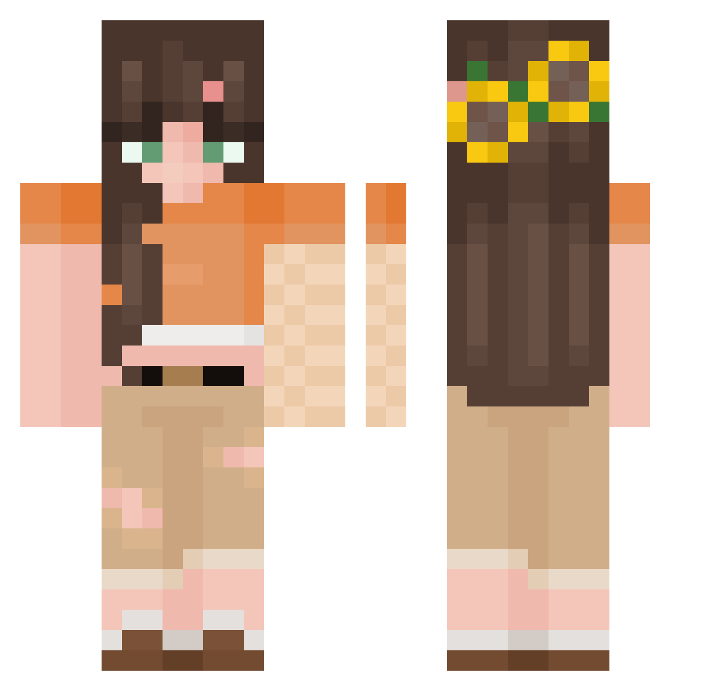 rachpach7 Minecraft skin, front and back view