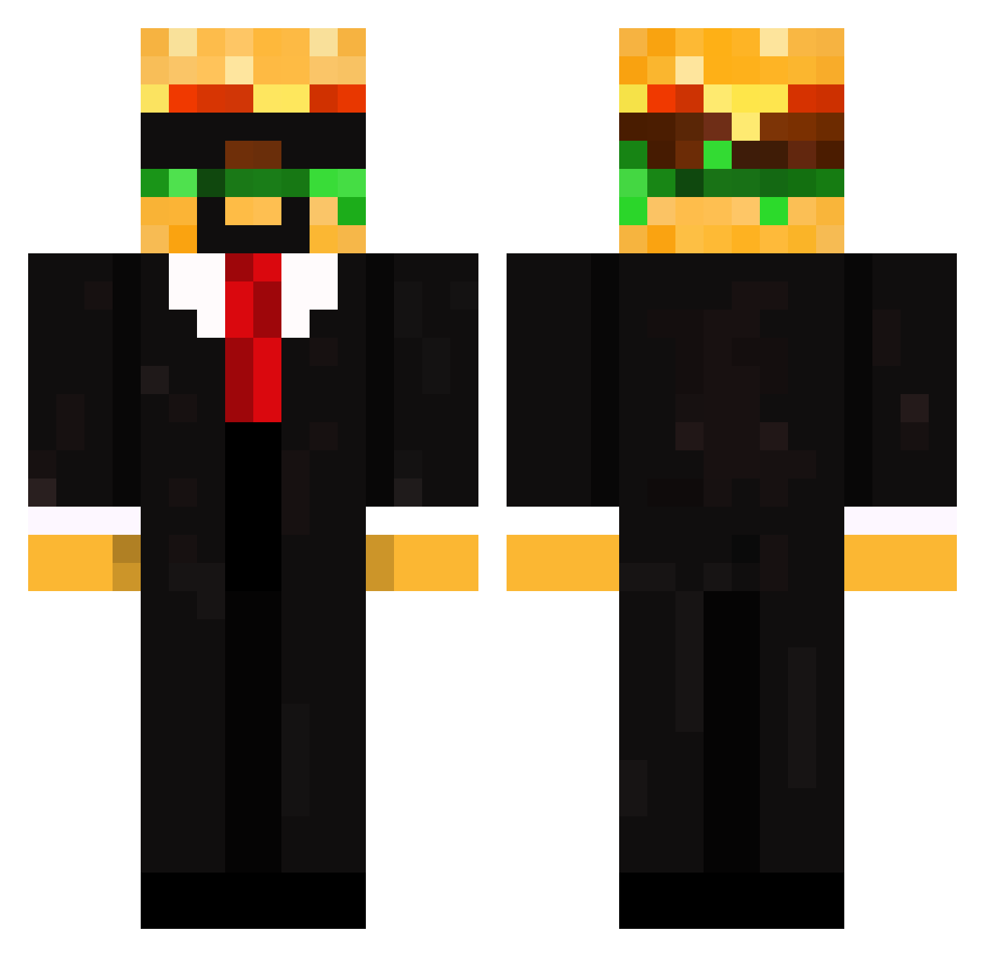 elcesaretoxdxd Minecraft skin, front and back view