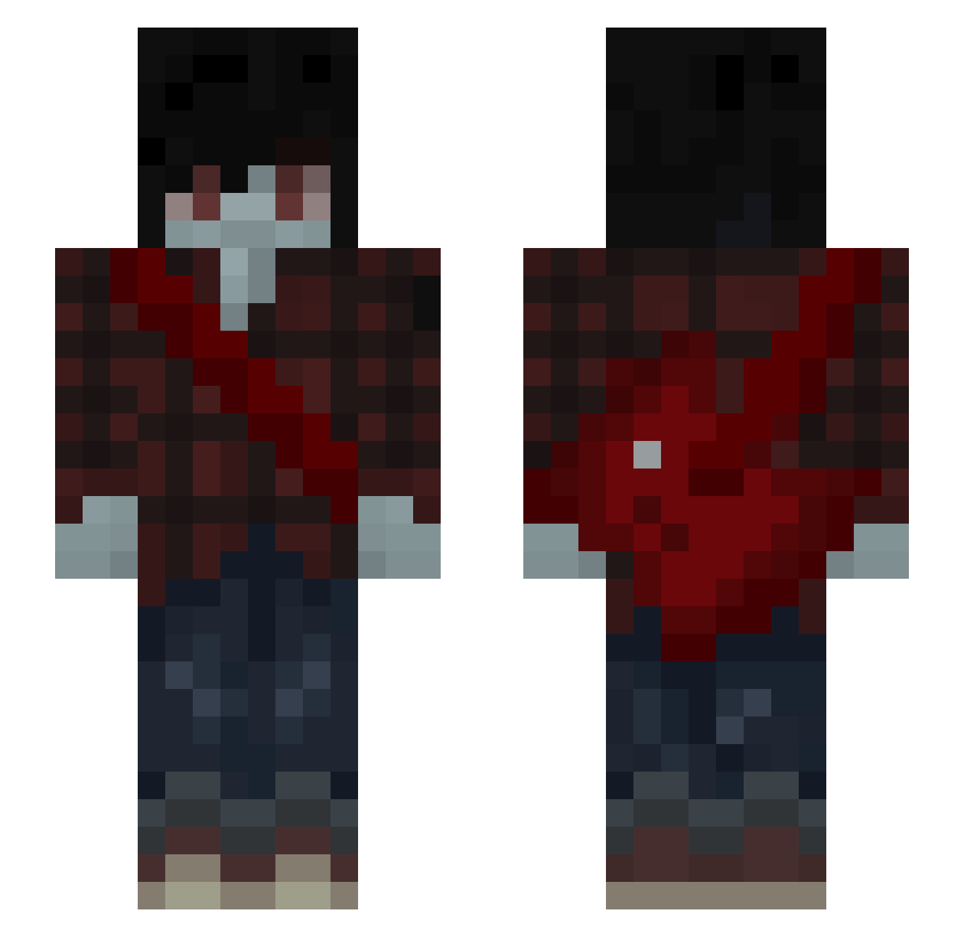 batsandbats Minecraft skin, front and back view