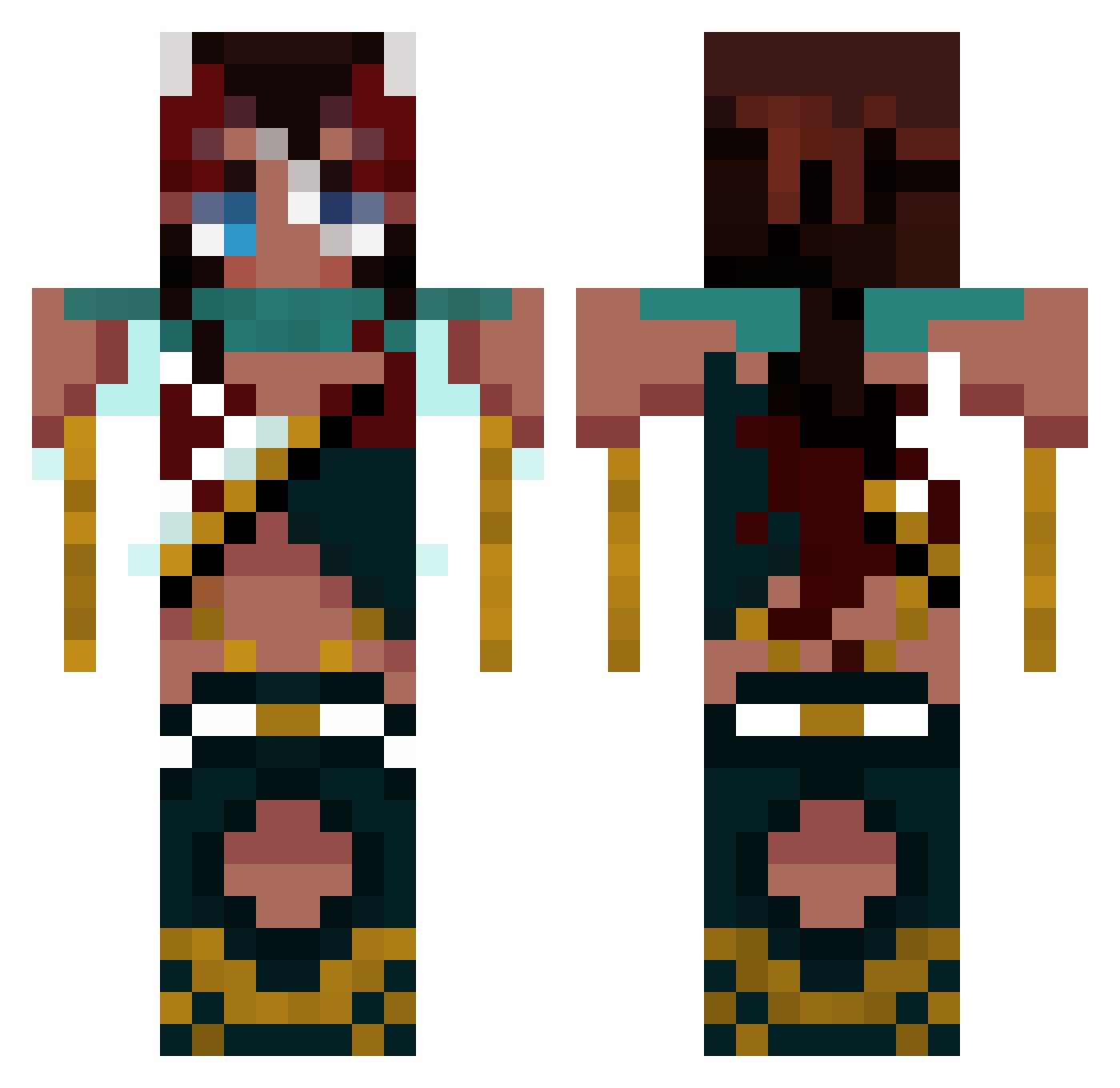 sakunoh_zRB Minecraft skin, front and back view