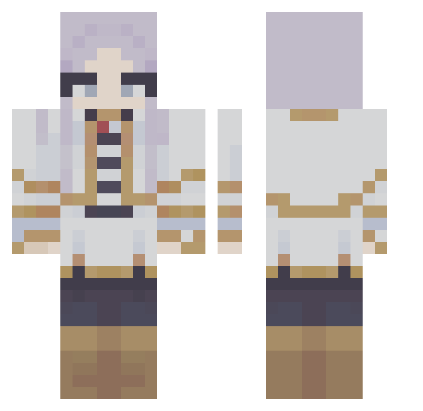 707RollerPoster Minecraft skin, front and back view