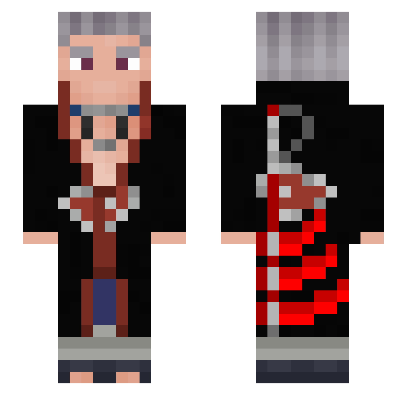 ObiOneCanBlowMe Minecraft skin, front and back view