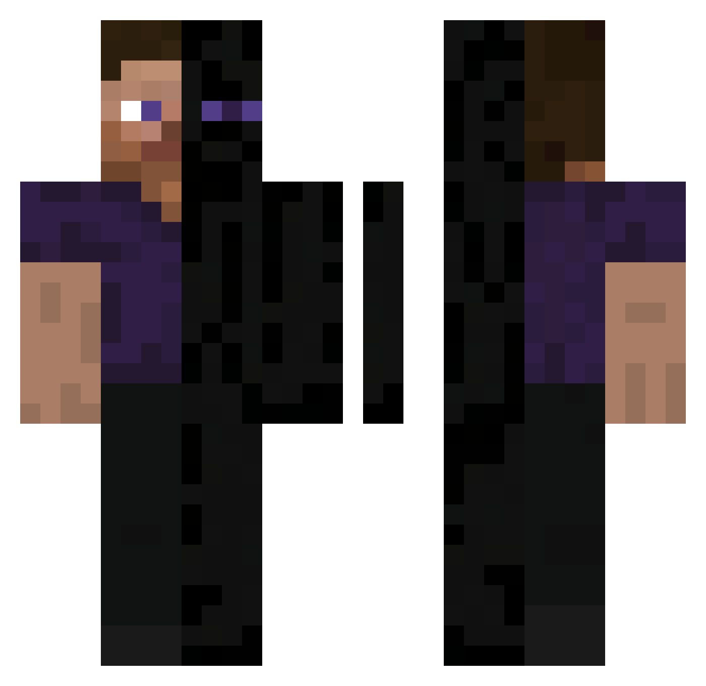 ChxnChillz Minecraft skin, front and back view