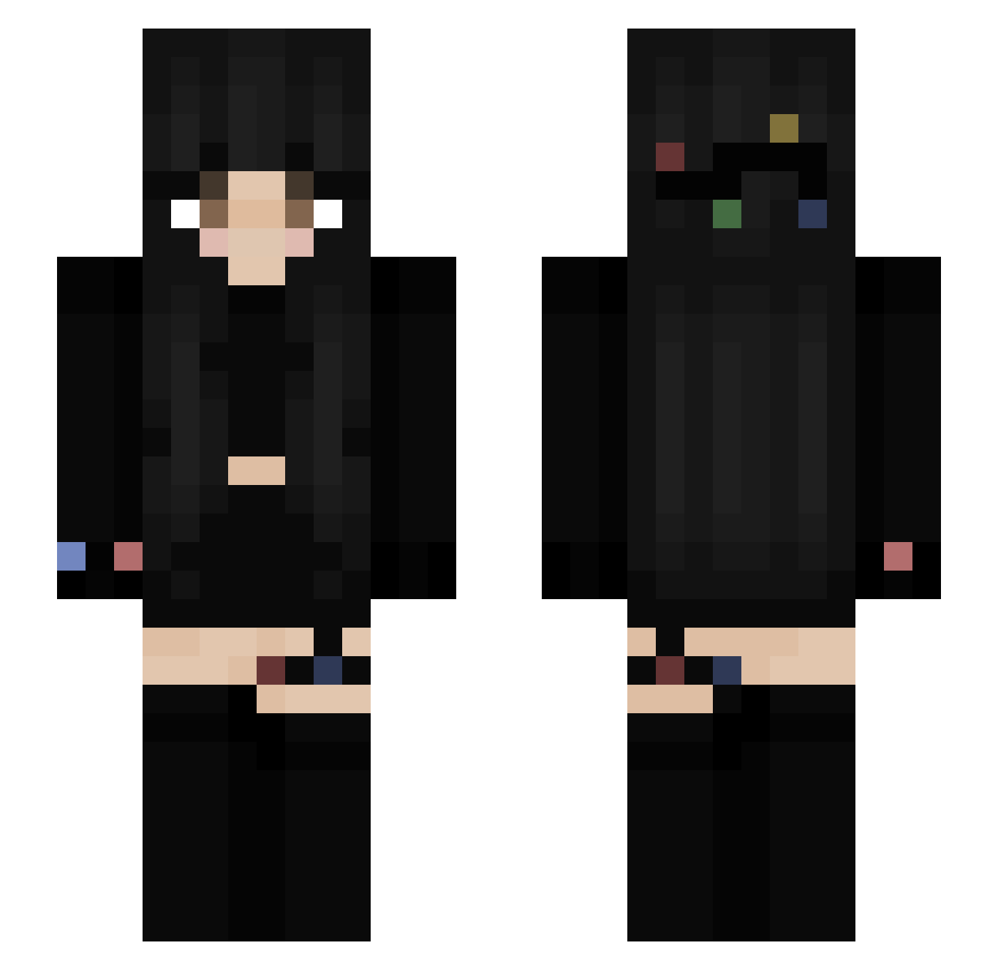 HSPmonster Minecraft skin, front and back view