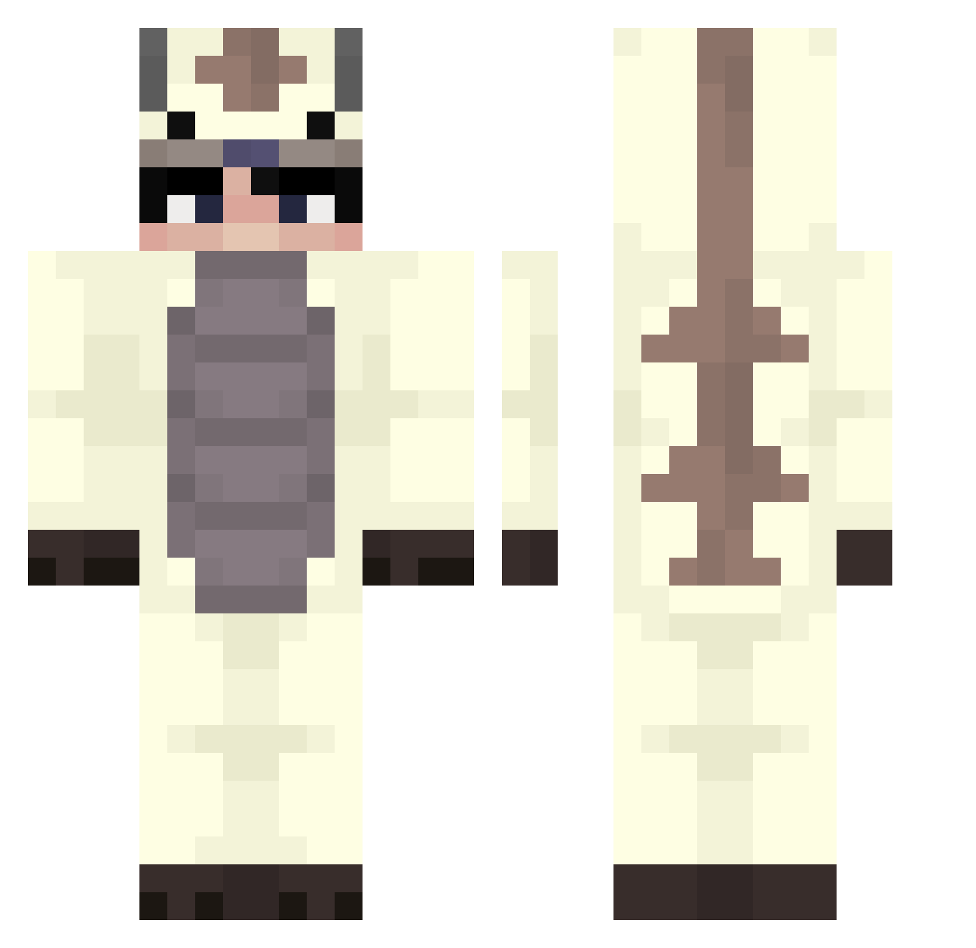 YOPER12 Minecraft skin, front and back view