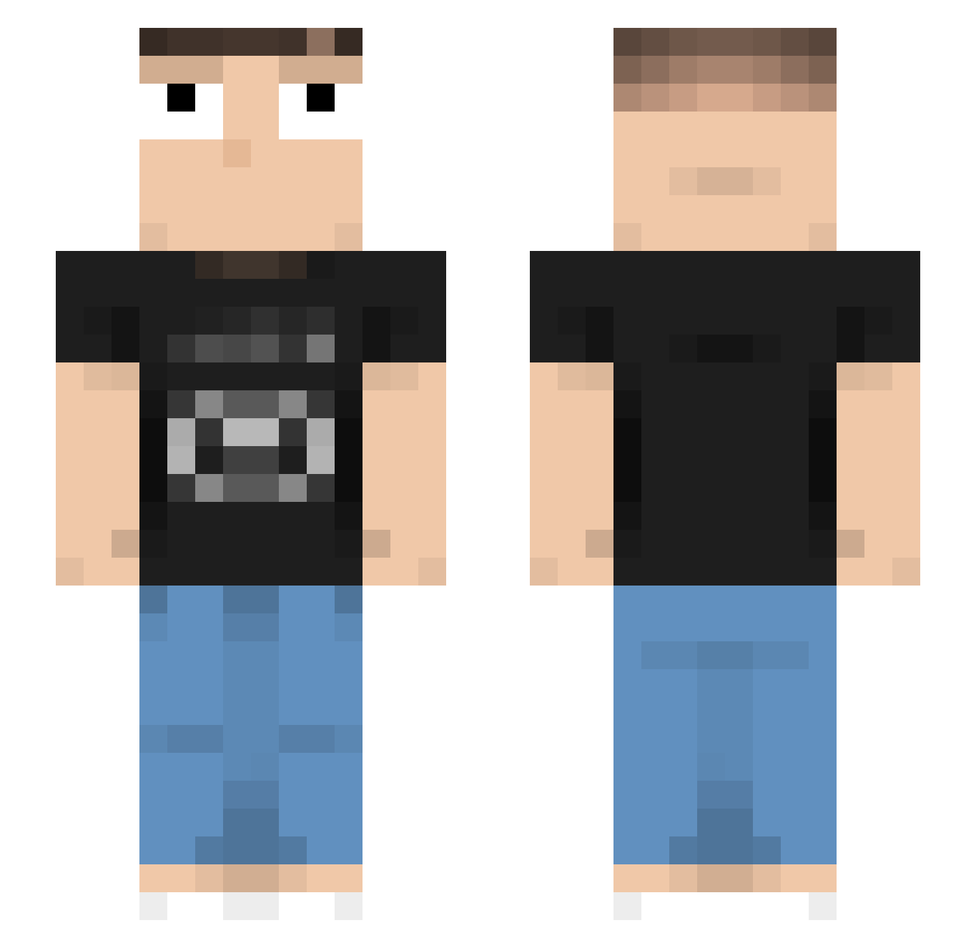 SalesmanSales Minecraft skin, front and back view