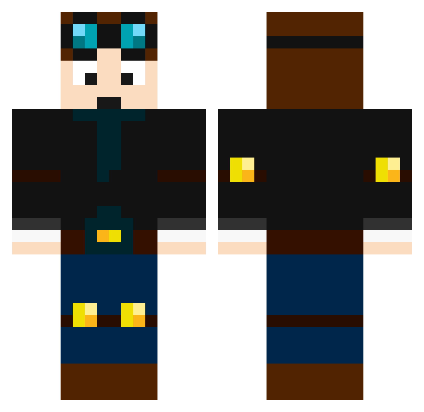 dandid123 Minecraft skin, front and back view