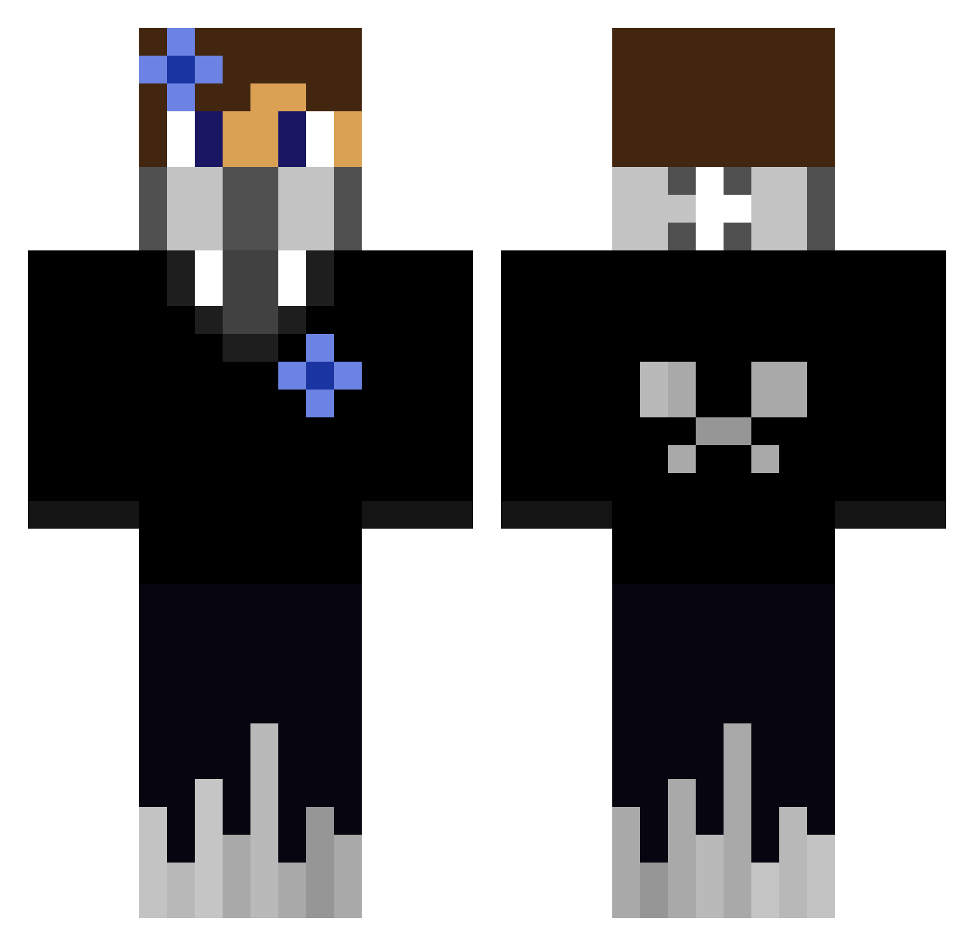 RangerfuddYT Minecraft skin, front and back view