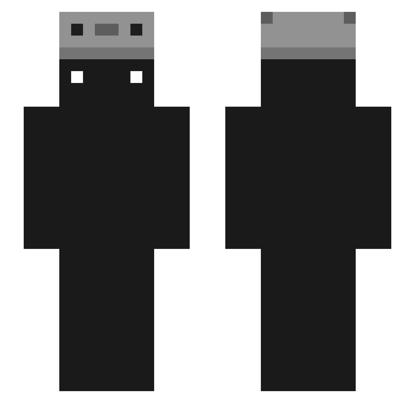 zkdy Minecraft skin, front and back view