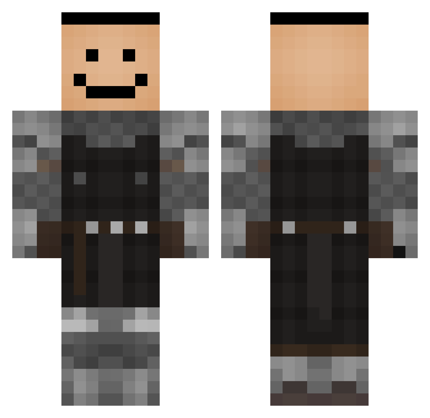 _aH_nO Minecraft skin, front and back view