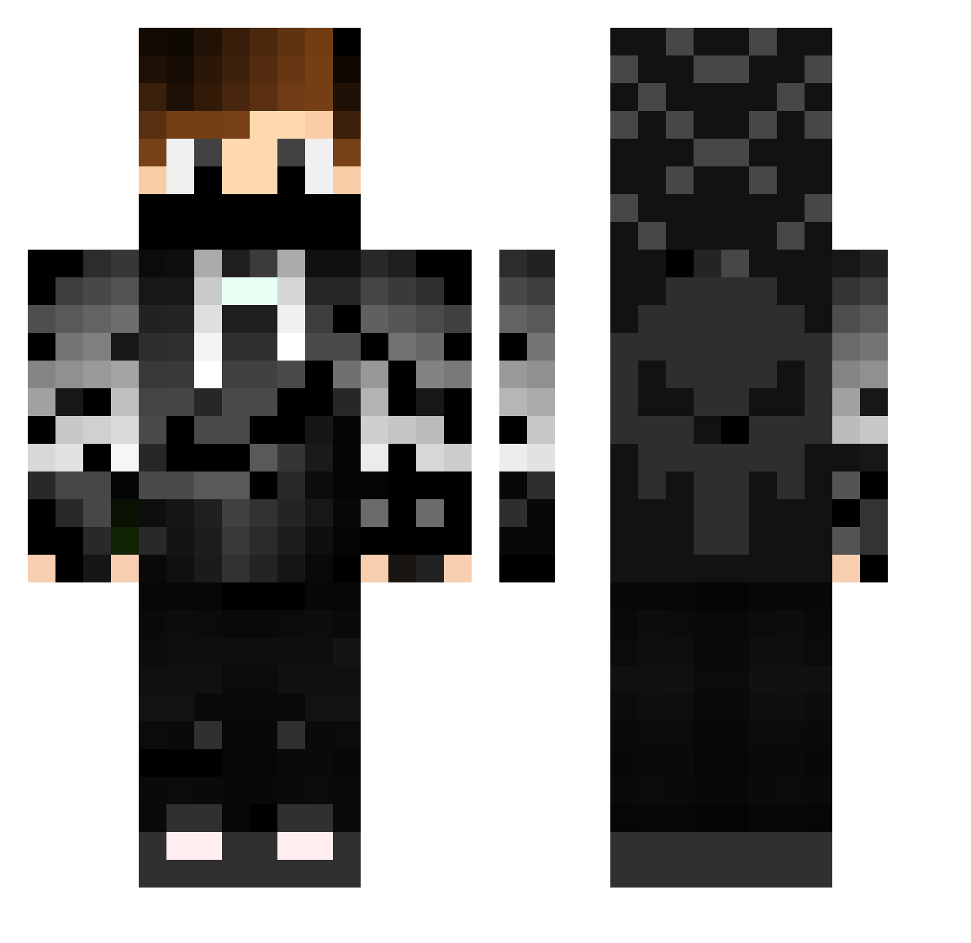 TheBestie1 Minecraft skin, front and back view