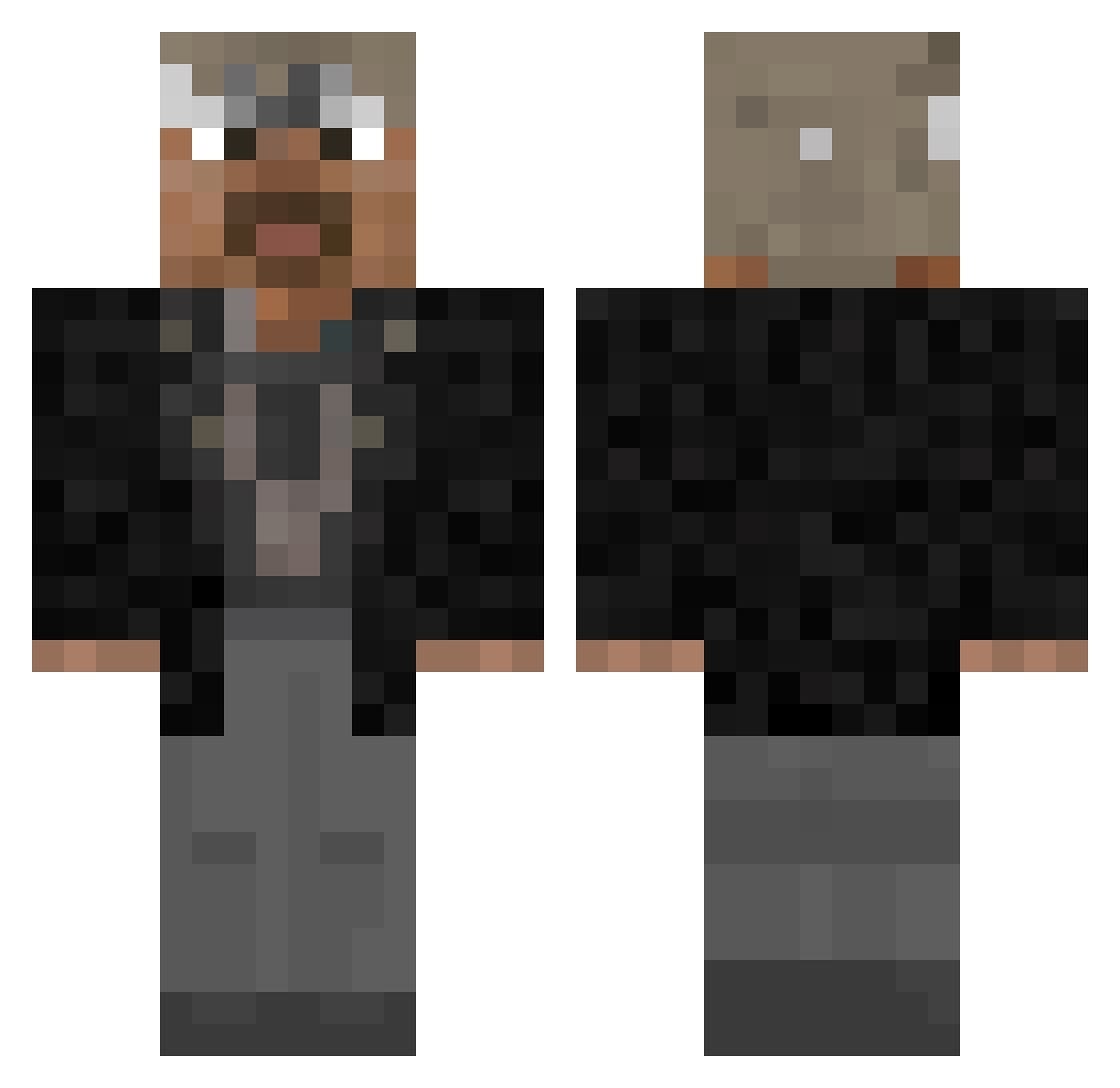Hem Minecraft skin, front and back view