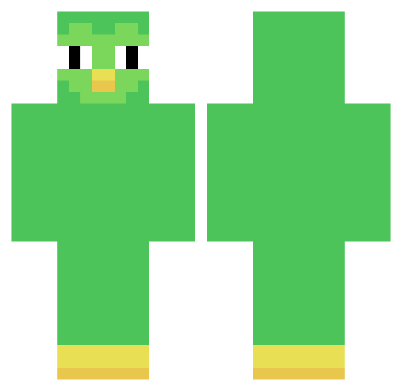 charlidamilio Minecraft skin, front and back view