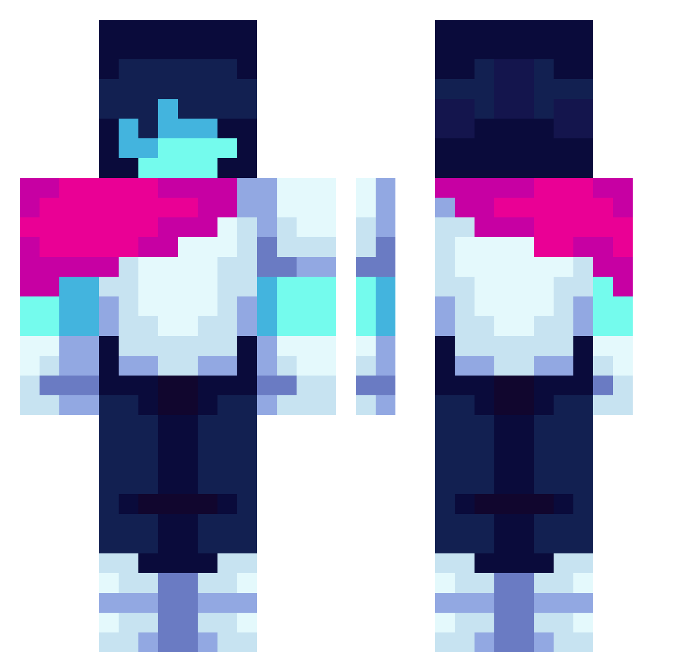 Paetyn11 Minecraft skin, front and back view