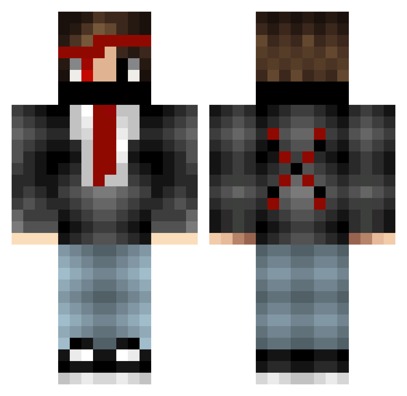 Redthunder1114 Minecraft skin, front and back view