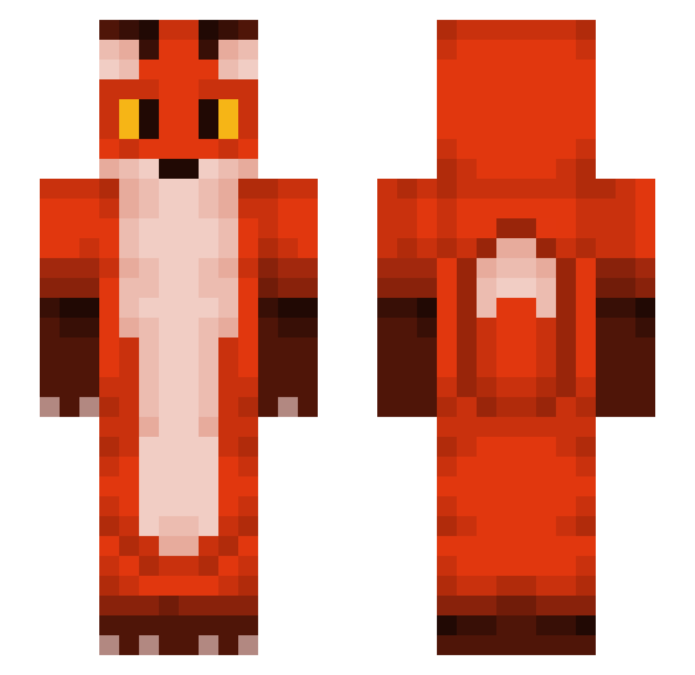 HonzikSilak Minecraft skin, front and back view