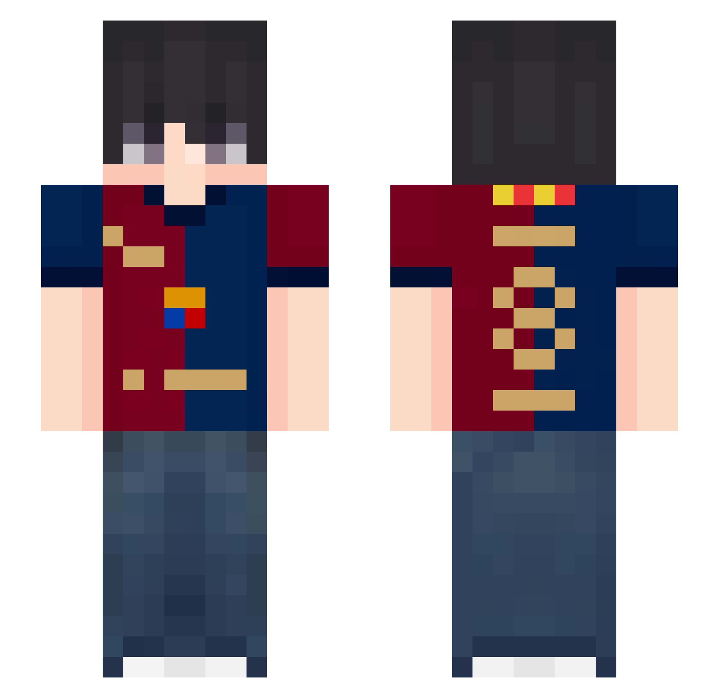 VenussGr Minecraft skin, front and back view