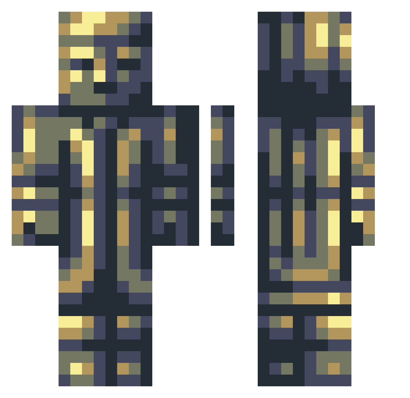 Jack_yolo Minecraft skin, front and back view