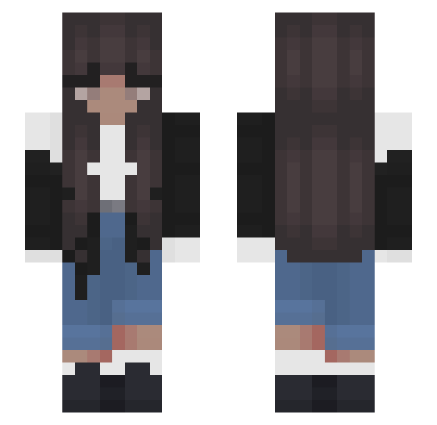 TheLegendaryZ Minecraft skin, front and back view