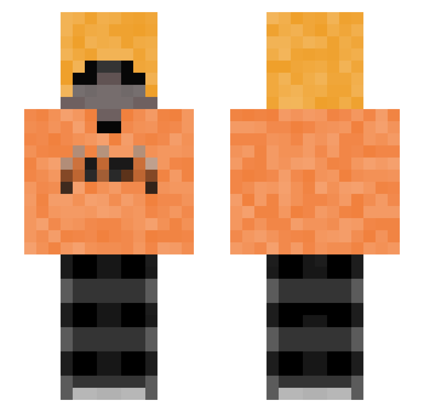 CRYOYT17 Minecraft skin, front and back view