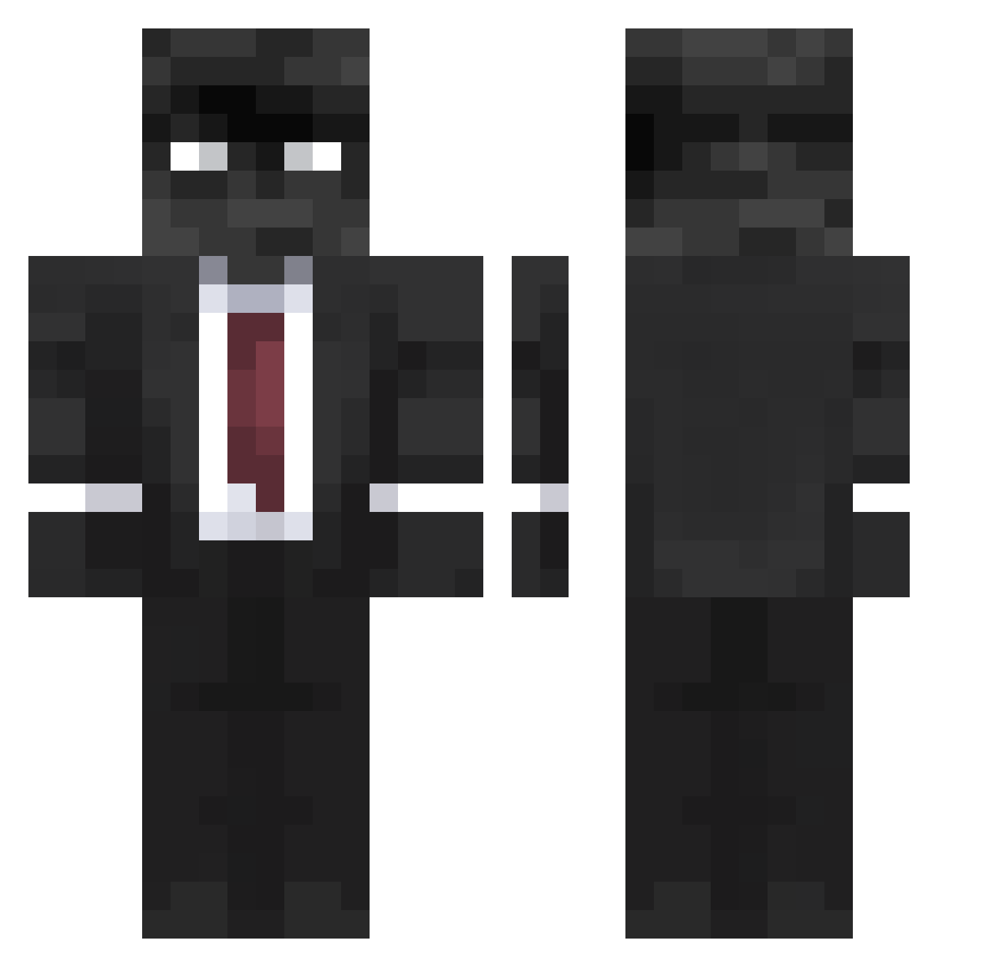 Sarongs Minecraft skin, front and back view