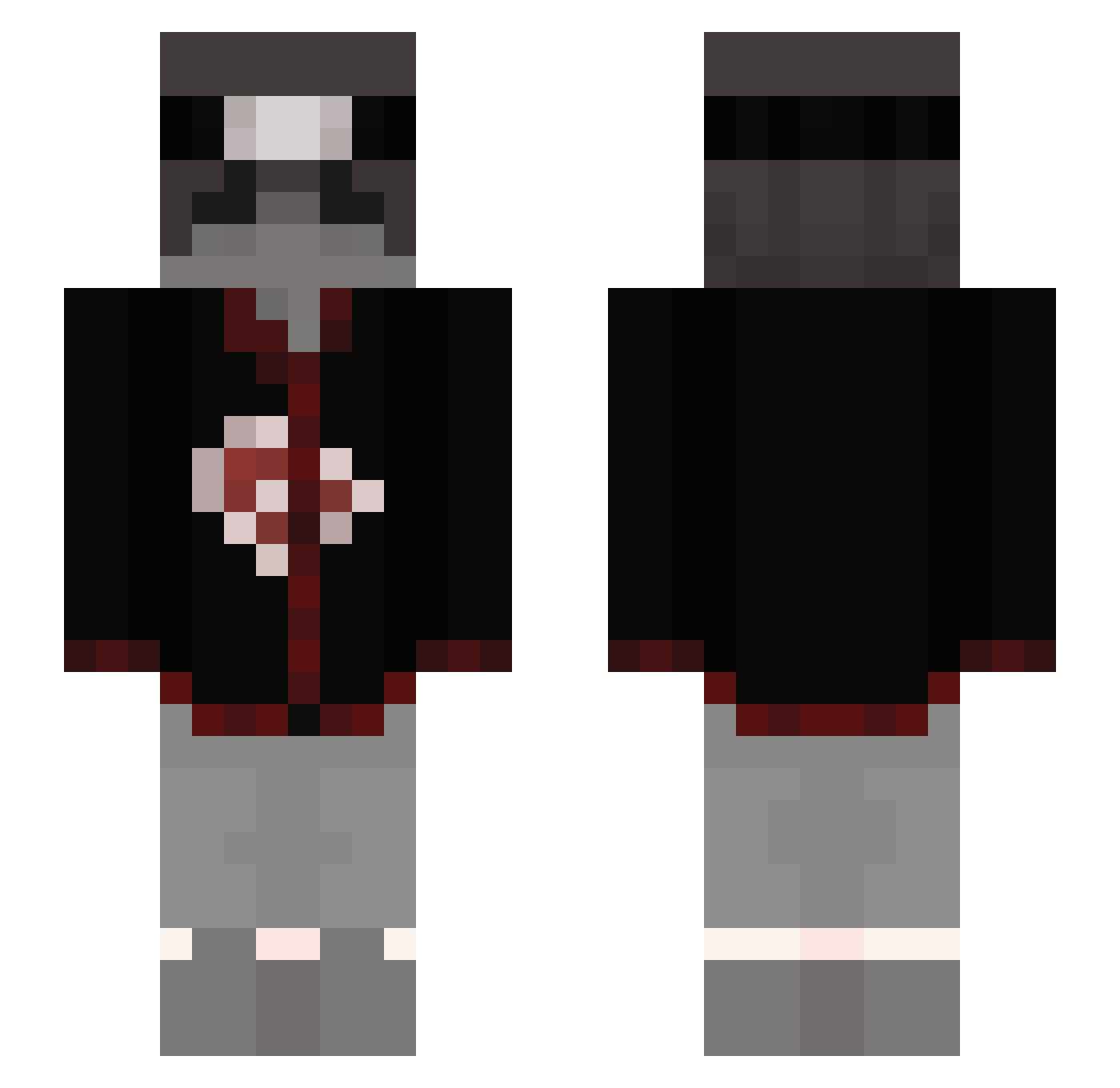 snushyy Minecraft skin, front and back view