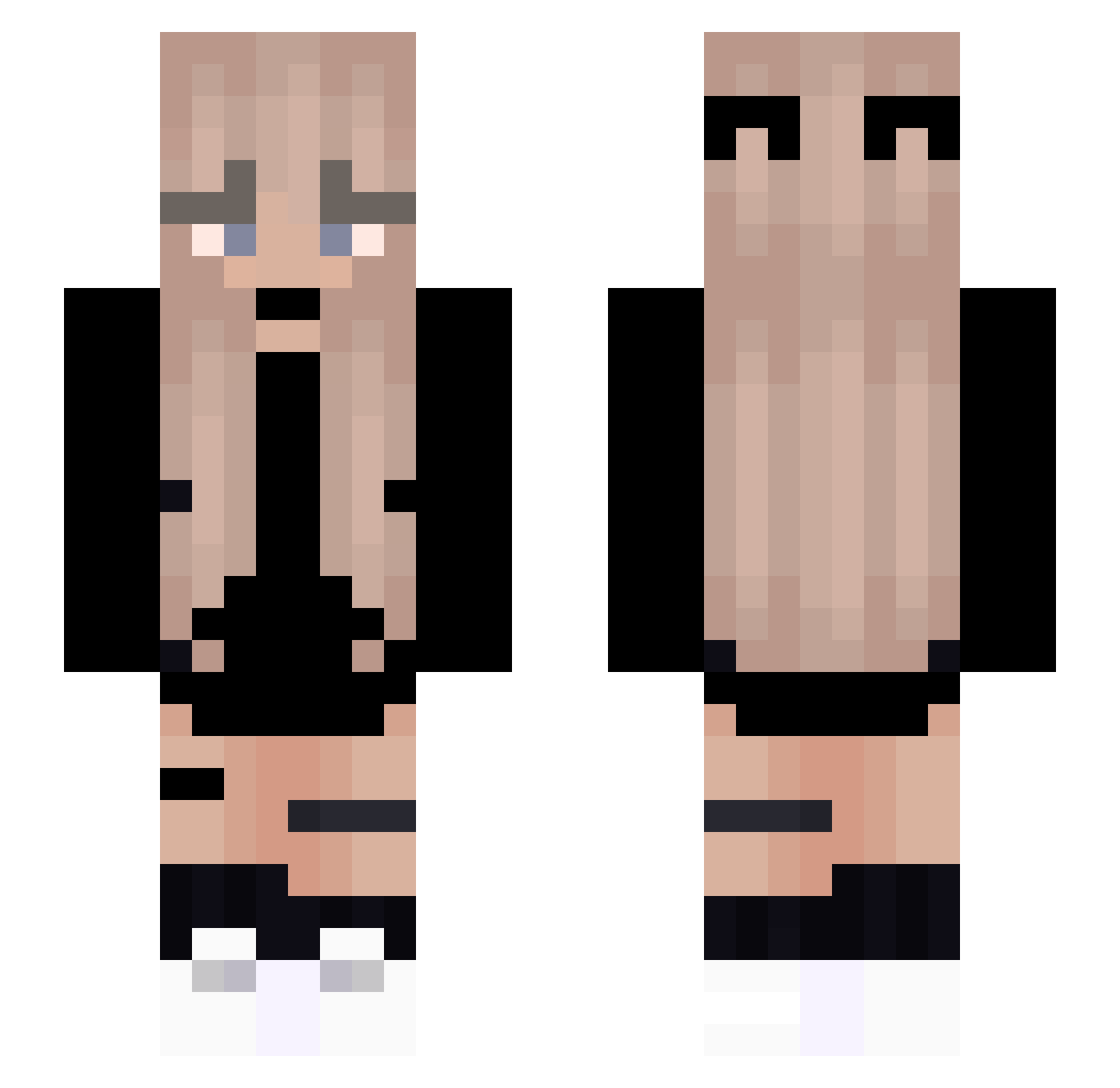 Simsii_ Minecraft skin, front and back view