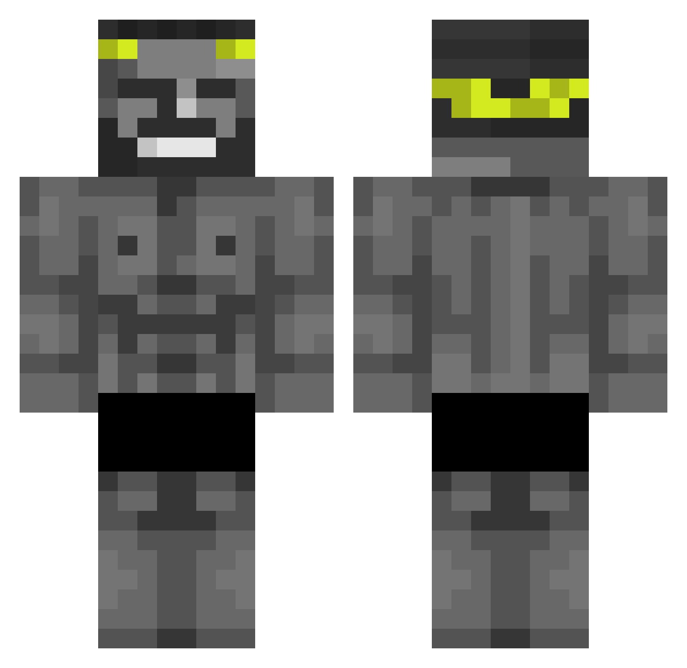 PureTreppenwitz Minecraft skin, front and back view